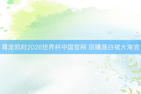 尊龙凯时2026世界杯中国官网 田曦薇白裙大海浪