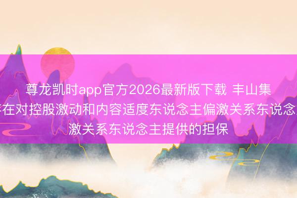 尊龙凯时app官方2026最新版下载 丰山集团：公司不存在对控股激动和内容适度东说念主偏激关系东说念主提供的担保